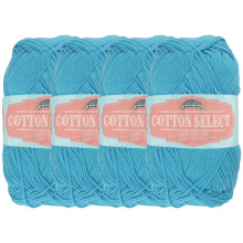 JubileeYarn Cotton Select Garn     Sportgewicht     50 g/Strang     Inselblau     4 Str   nge