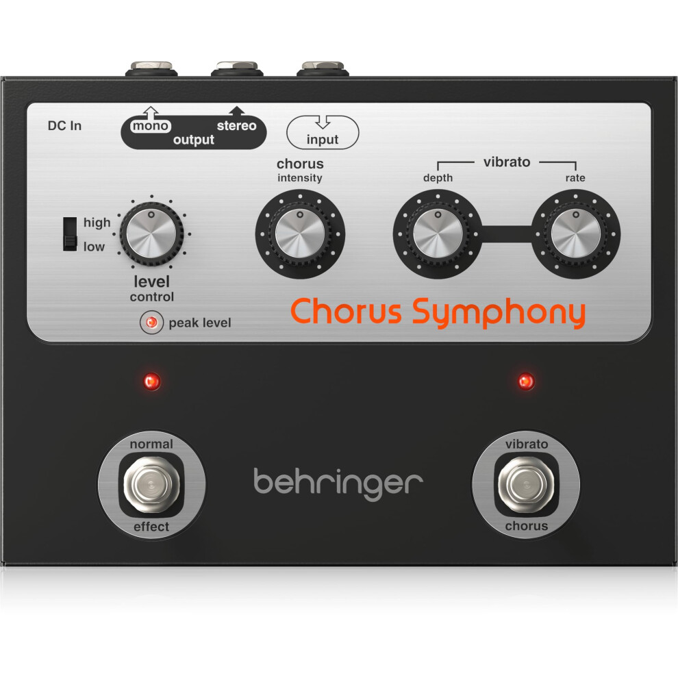 Behringer Chorus Symphony Chorus et Vibrato Guitar Pedal