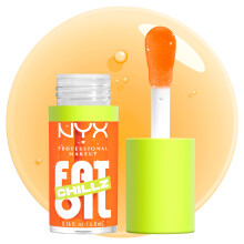 NYX PROFESSIONAL MAKEUP Fat Oil Chillz Nawilzajacy blyszczacy i weganski przyciemniany blyszczyk do ust - Citrus Chiller (Sheer Orange)