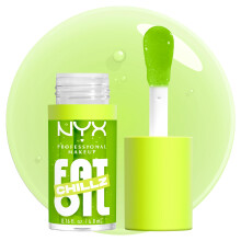 NYX PROFESSIONAL MAKEUP Fat Oil Chillz Nawilzajacy, blyszczacy i weganski przyciemniany blyszczyk do ust - Kiwi Freeze (Sheer Green)
