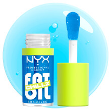 NYX PROFESSIONAL MAKEUP Fat Oil Chillz Feuchtigkeitsspendender, glänzender und vegan getönter Lipgloss – Polar Peppermint (Sheer Blue)