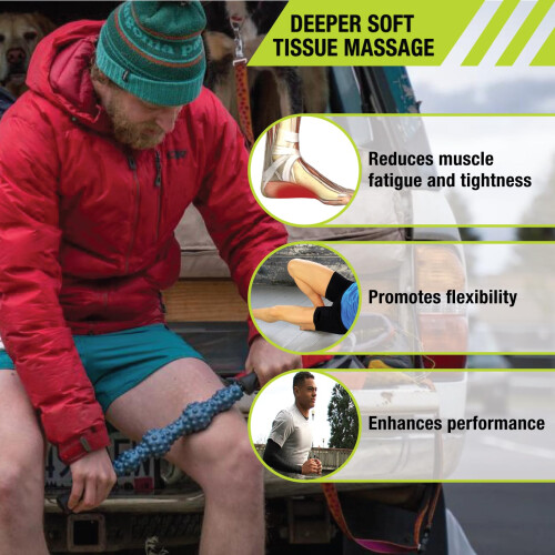 Pro-Tec Athletics RM Extreme Contoured Roller  Portable Roller  Deep Tissue Massage  Muscle Relief  Hamstring  Quadriceps  Calf  Multi-Directiona 2