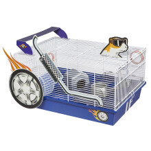 Casas no Centro-Oeste para animais de estimao Gaiola para hamster | Emocionante tema Hot Rod | Acessrios e decalques includos