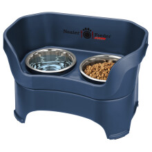 Neater Feeder Deluxe Mess Proof Dog Bowls Elevated for Large Breed - Made in USA - No Spill Raised Dog Food Bowl Stand - Stainless Steel Food and Wate