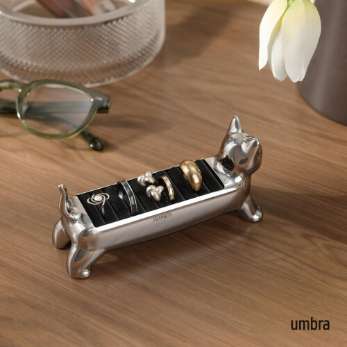 Umbra Umbra Cat Ring Holder - Gift for Cat Lovers - Bijoux Storage Chrome 1