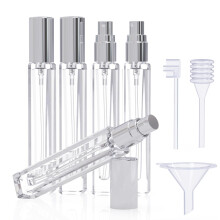 Seafulee 5PCS Cologne Atomizer Empty 10ML Mini Perfume Bottles Refillable With Dispenser Tools Pocket Spray Bottle for Travel and Sample Contai