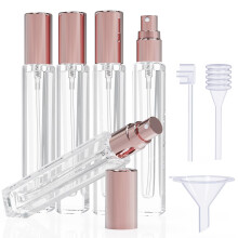 Seafulee 5PCS Cologne Atomizer Empty 10ML Mini Perfume Bottles Refillable With Dispenser Tools Pocket Spray Bottle for Travel and Sample Contai
