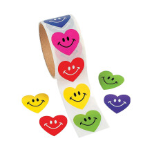 Nlepky na oblicej Heart Smile (100ks) na Valentna Psac potreby Samolepky Role Valentn