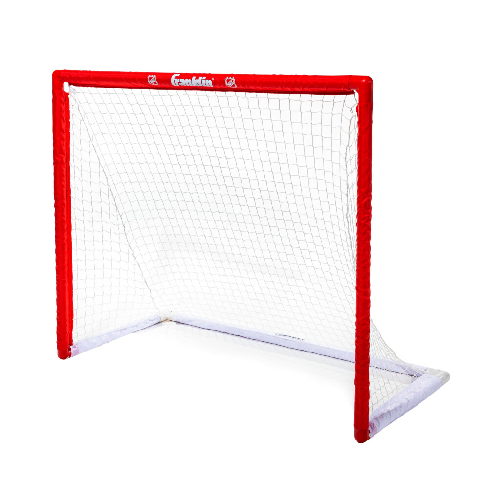 Franklin Sports NHL Street Hockey Goal with Net - Portable Lightweight PVC Youth Street + Roller For Kids - 46""""