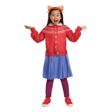 Costume MEI per bambini Disney ufficiale che gira il costume rosso con medio di dimensioni per bambini della fascia per le orecchie panda (7-8)