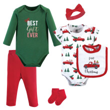 Hudson Baby tyttvauvat Hudsonin unisex-puuvillaneulesetti joululahjaksi 9-12 kk ja taaperoille T-paitasetti joululahjakuukaudet USA