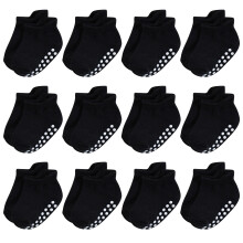 Hudson baby unisex baby non skid no-show calzini neri 12-24 mesi