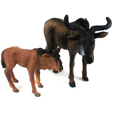 FUNSHOWCASE Afrikanske jungledyr Leget?j Gnufigur Realistisk plastikfigur Leges?t Lot 2-delt