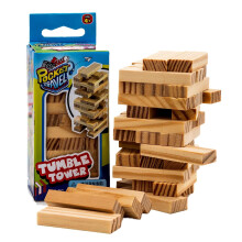 JA-RU Mini Tumbling Tower Game (3 Tower Set) 4 tommer tr?blokke i lille st?rrelse. Byggespil og stablespil til b?rn. Indend?rs udend?rs sportsakt