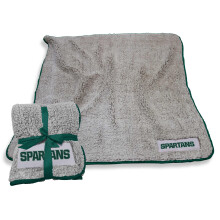 Logo Brands NCAA Michigan State Spartans Frosty Fleece-Überwurfdecke (127 x 152 cm) – weiches Sherpa-Material mit Team-Logo, Team-Farbbesatz