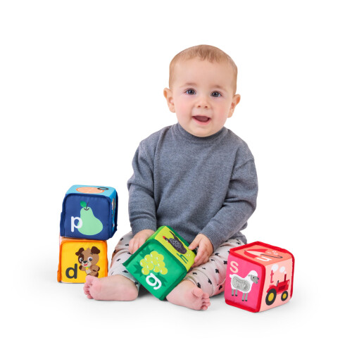 baby einstein Baby Einstein Alpha Stacks Soft Blocks, multisensorisch und leicht, ab 3 Monaten 1