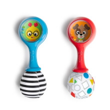 Baby Einstein Shake & Groove Toy Maracas voor baby-instrument Speelgoedbabyrammelaar met zachte uiteinden Leeftijden 3+ maanden