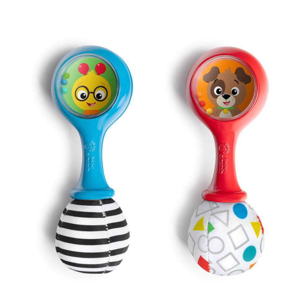 Baby Einstein Shake & Groove Toy Maracas For Baby Instrument Toy Baby Rattle With Soft Ends Ages 3+ Months