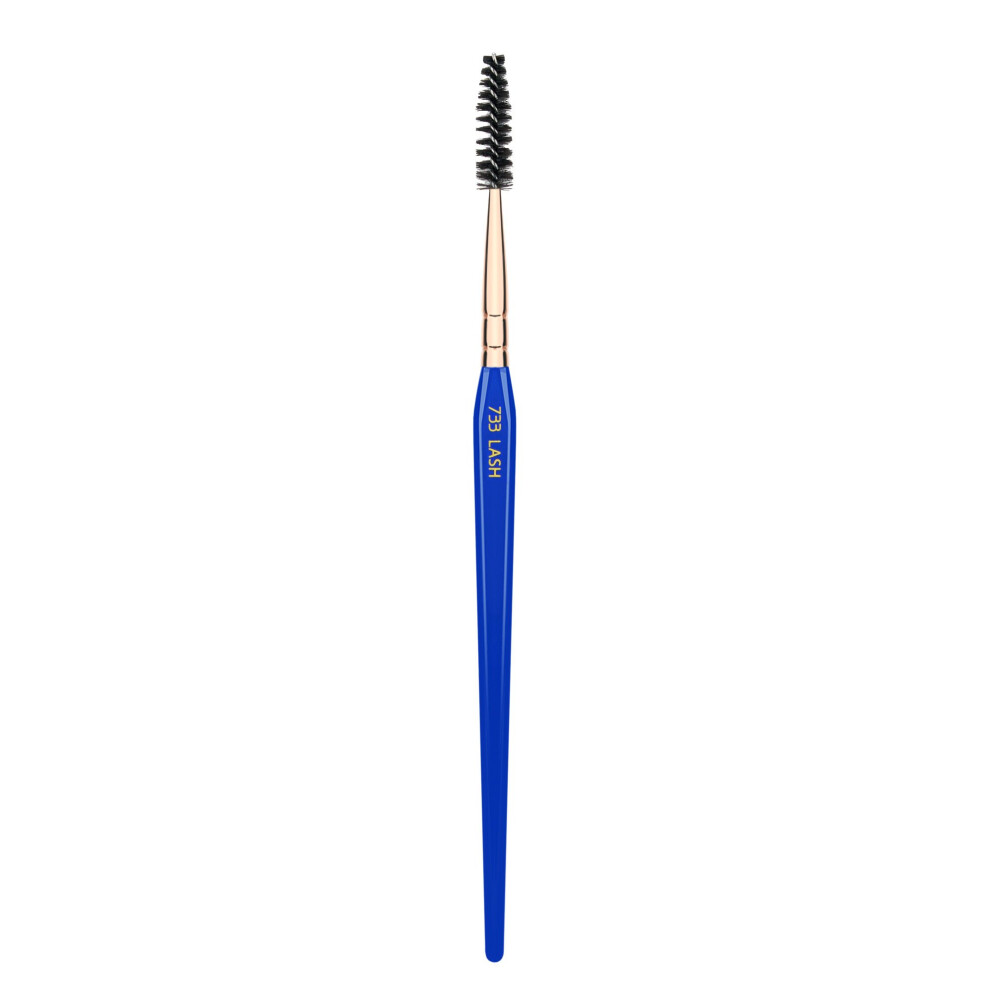 Bdellium Tools Golden/Blue Professional Makeup Brush - Triangle 733 Lash - With All Vegan And Soft Synthetic Fibers For Applying Mascara ( 1Pc)