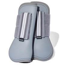 Botas de tendo frontal aberto HORZE Adepto | Concha Durvel com Forro de Neoprene - Cinza Ao - Cob
