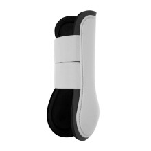 Botas de proteo para tendo de cavalo HORZE Chicago - Botas leves com frente aberta para salto em trilha e participao (par) - Branco/Cinza - Cavalo
