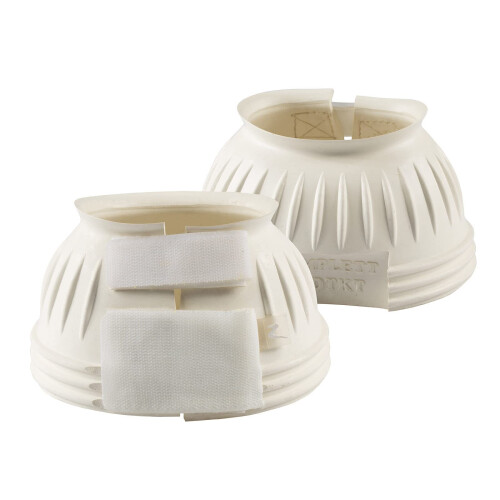 HORZE Double Closure No Turn Rubber Bell Boots - White - X-L 1