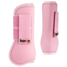 Botas protetoras de tendo de cavalo HORZE Chicago ? Botas leves com frente aberta para saltos em trilhas e participaes (par) ? Lady Light Pink ? Cob