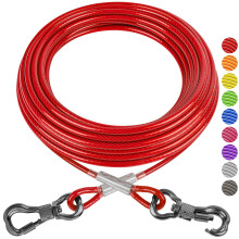 XiaZ 30-fots hundbindningskabel Kraftiga hundkedjor fr utsidan med lsbar krok Pet Runner-kabel fr grdshundar Linjehllare fr sm medelstora