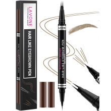 Eyebrow Pencil 2-in-1 Waterproof Eyebrow Pen with 2 Tip Microblading Eyebrow Pencil and Ultra-Precise Brow Pencil with Eyebrow Brush Eyebrow