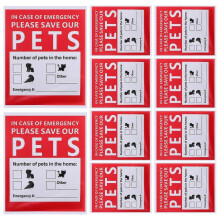 10 Sheets Emergency Alert Pet Finder Stickers Emergency Alert Decal Pets Rescue Sticker