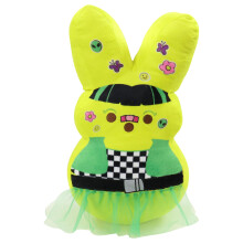 Animal Adventure | Shaggy Bunny Peeps | 15  Collectible Plush | Yellow Emo Bunny