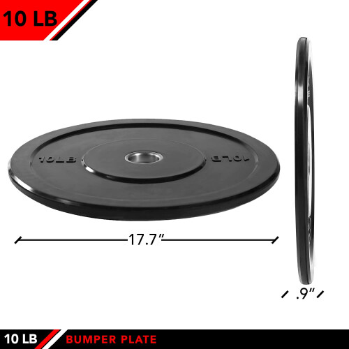JFIT Olympic Bumper Gewichtsplatte 2 10 LB Einzelplatte 1