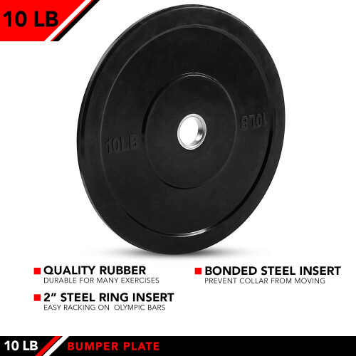 JFIT Olympic Bumper Gewichtsplatte 2 10 LB Einzelplatte 2