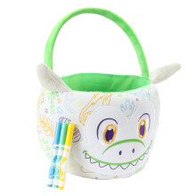 Crayola Color Me Plush, Paasei met 3 Ultra-Clean Wasbare Stiften, Groene Dinosaurus, Creatief Spel voor Kinderen 3+