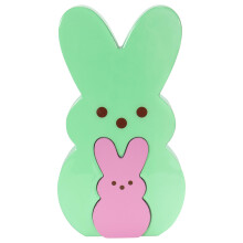 Aventura de animales | Peeps | 9 conejitos de anidacin de madera verde y morada coleccionables