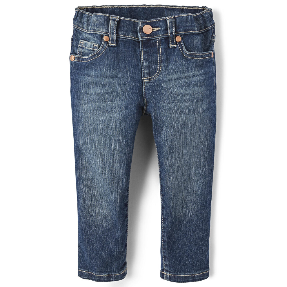 The Children's Place Bambini E Ragazze Per Bambini Blues Di Base Blues Blues Wash Single 12-18Mos