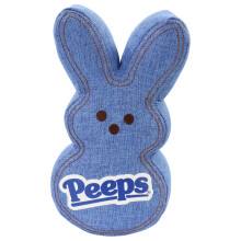 Animal Adventure | Shaggy Bunny Peeps | 9" Verzamelbare Pluche | Blauwe Denim Konijn