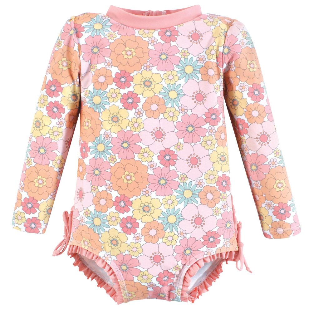 Hudson Baby Baby Girl's Toddler Swimsuit Pace Love Flowers-image