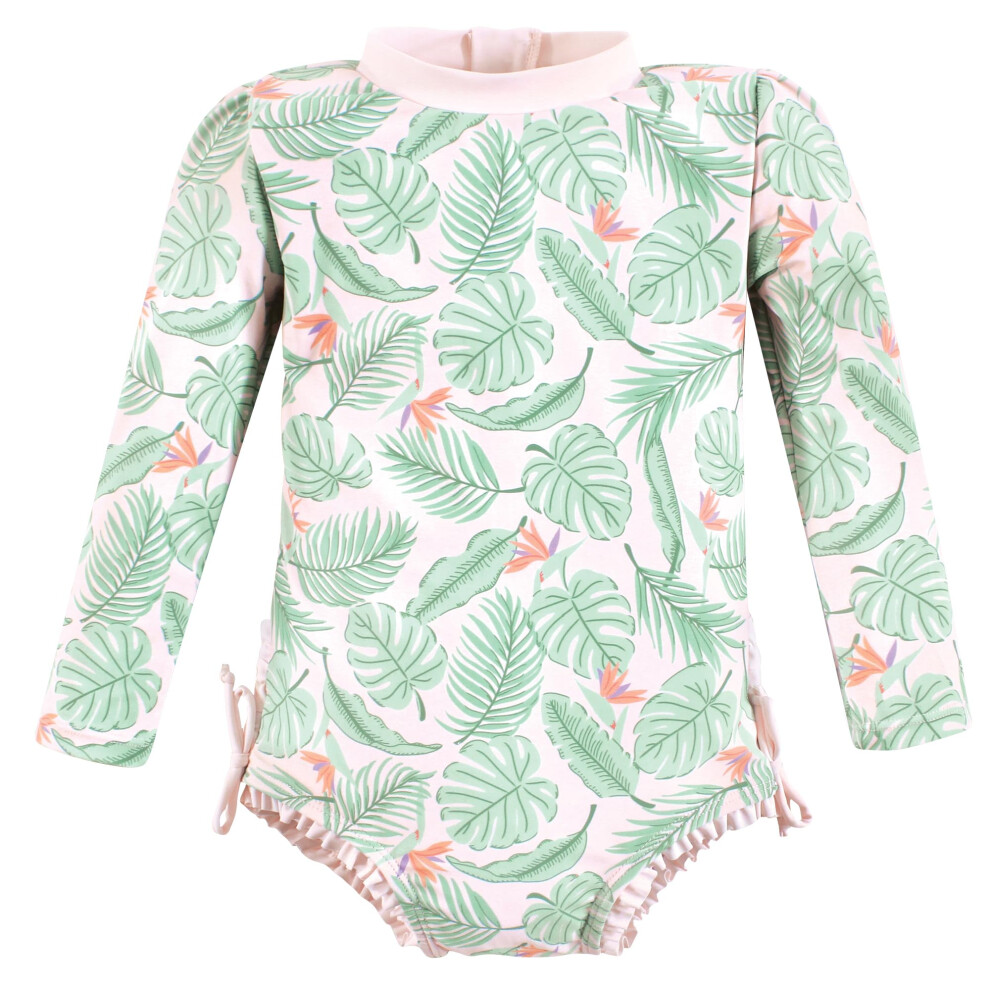 Hudson Baby Babymeisjespeuterbadpak Roze Palm-image