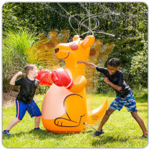BigMouth Inc. Riesiges aufblasbares Boxk   nguru-Sprinkler, lustige Wasserspiele und Spritzspielzeug f   r den Sommer im Garten, 1,52 m hoch