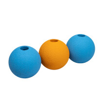 Amazon Basics Dog Toys Interactive Fetch Rubber Balls (Pack of 3) 2.5 inch Blue Orange