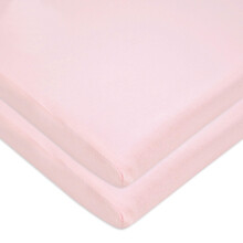 American Baby Company 15 """" X 33 """" Gebrachte bassinet blad 100% natuurlijke katoenen jersey gebreide roze zacht ademend voor meisjespakket van 2