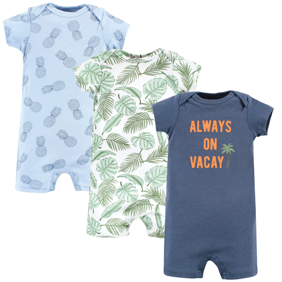 Hudson Baby Unisex Baby Katoenen Rompertjes Vacay 0-3 Maanden-image