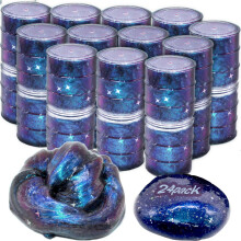 24 Pack Galaxy Ster Slijm, Feestfavoriet voor Kinderen, Niet Plakkerig, Stressverlichting, Super Zachte Speelgoed