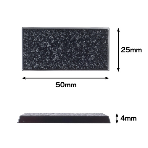EasyPegs 25x50mm Textured Plastic Rectangular Bases Wargames Table Top Games 60 Count 2