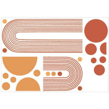 1 Set of Geometric Wall Stickers Creative Geometric Wall Decals Wall Ornaments PVC Wall Decals