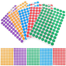 15 Sheets of Small Gift Dot Stickers Circle Label Stickers Sealing Labels Round Stickers