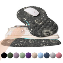 KUOSGM 2-in-1 Ergonomische Set, Golfvorm Polssteun en Massageriem Muismat Ondersteuning