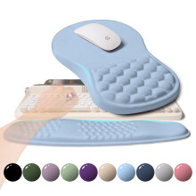 KUOSGM 2-in-1 Ergonomische Set, Golfvorm Polssteun en Massage Muismat