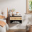 Living And Home (Light Oak+Black) Wall Mounted Floating Bedside Table 3